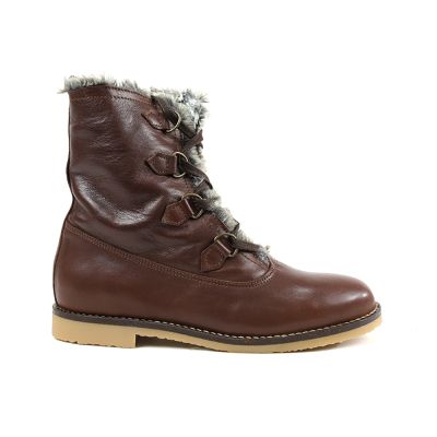 BOOTS ANDRE FEMME CUIR MARRON